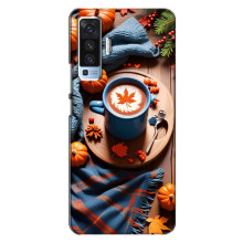 Чохол з унікальним дизайном 'Осінь з кавою' для Vivo X50 – Кава і гарбузики