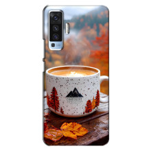 Чохол з унікальним дизайном 'Осінь з кавою' для Vivo X50 – Кава на природі