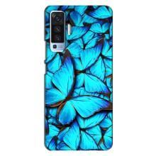 Силиконовый бампер с картинкой животных для Vivo X50 (Крылья бабочек)