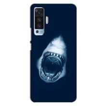 Силиконовый бампер с картинкой животных для Vivo X50 (Пасть Акулы)