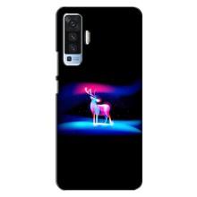 Силиконовый бампер с картинкой животных для Vivo X50 (Яркий олень)