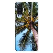 Силиконовый чехол с КАРТИНКАМИ лето для Vivo X50 (AlphaPrint) (Пальма)