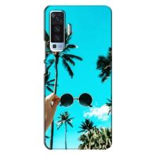 Силиконовый чехол с КАРТИНКАМИ лето для Vivo X50 (AlphaPrint) (Взгляд лето)