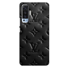 Текстурный Чехол Louis Vuitton для Виво Х50 (Черный ЛВ)