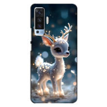 Яскравий чохол для Vivo X50 з Зимові Оленята – Блискуче оленятко