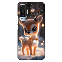 Яскравий чохол для Vivo X50 з Зимові Оленята – Оленятко