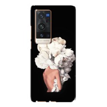 Чехлы (ART) Цветы на Vivo X60 Pro Plus (VPrint) (Белые цветы)