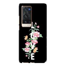 Чехлы для любимой на Виво Х60 Про Плюс (VPrint) (Цветы LOVE)