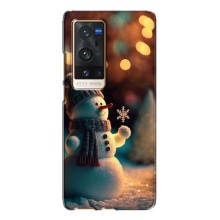 Чехлы на Новый Год Vivo X60 Pro Plus – Снеговик праздничный