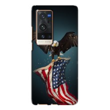 Чехол Флаг USA для Vivo X60 Pro Plus – Орел и флаг