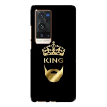 Чехол (Корона на чёрном фоне) для Виво Х60 Про Плюс – KING
