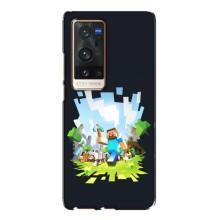 Чехол Майнкрафт на Vivo X60 Pro Plus (AlphaPrint) Minecraft (персонажи Minecraft)