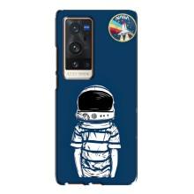 Чехол NASA для Vivo X60 Pro Plus (AlphaPrint) (Мальчик в шлеме)