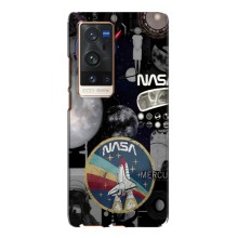 Силіконовый бампер з принтом "Наса" на Vivo X60 Pro Plus (Art nasa)