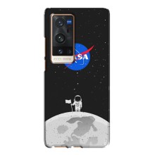 Силиконовый бампер с принтом "Наса" на Vivo X60 Pro Plus – Космонавт NASA