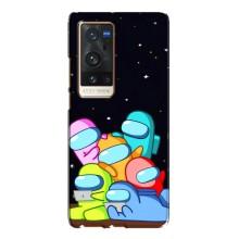Чехол Амонг Ас для Vivo X60 Pro Plus (AlphaPrint) (Скины в космосе)