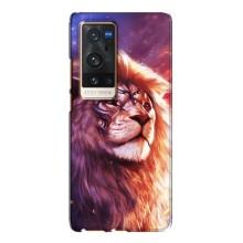 Чехол со Львом для Vivo X60 Pro Plus (VPrint) (Красочный Лев)