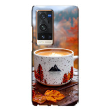 Чехол с уникальным дизайном «Осень с кофе» для Vivo X60 Pro Plus – Кофе на природе