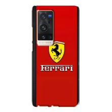 Силиконовый бампер с картинкой машины на Vivo X60 Pro Plus (Ferrari Logo)