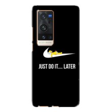 Силиконовый Чехол на Vivo X60 Pro Plus с картинкой Nike – Later