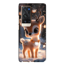 Яркий чехол для Vivo X60 Pro Plus с Зимними Оленятами – Оленёнок