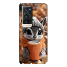 Друкований чохол 'Звірята з кавою' для Vivo X60 Pro Plus