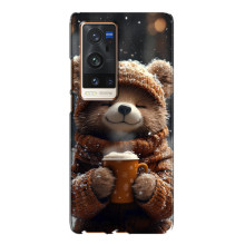 Друкований чохол 'Звірята з кавою' для Vivo X60 Pro Plus – Мішка з кавою