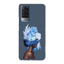 Чехлы (ART) Цветы на Vivo X60 Pro (VPrint) (Цветы на голове)