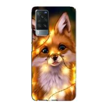 Чохли з картинкою Лисичка для Vivo X60 Pro (VPrint) (Лисичка в гірляндах)
