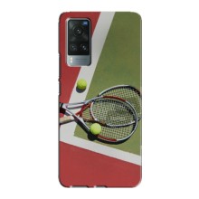 Чехлы с принтом Спортивная тематика для Vivo X60 Pro – Ракетки теннис