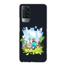 Чохол Майнкрафт на Vivo X60 Pro (AlphaPrint) Minecraft (персонажі Minecraft)