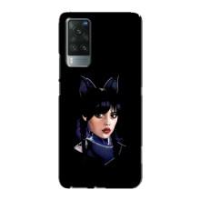 Чехлы Венсдей на Vivo X60 Pro Уэнсдей (AlphaPrint) (серьезная Уэнздей)