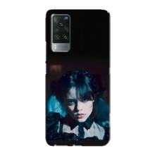 Чехлы Венсдей на Vivo X60 Pro Уэнсдей (AlphaPrint) (взгляд Уэнздей)