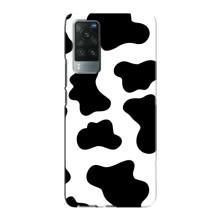 Чохол з принтом корови на ВІВО Х60 Про – Чорний принт