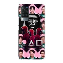 Чехол Гра в кальмара для Vivo X60 Pro – Персонажи игры кальмара