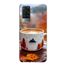 Чехол с уникальным дизайном «Осень с кофе» для Vivo X60 Pro – Кофе на природе