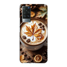 Чехол с уникальным дизайном «Осень с кофе» для Vivo X60 Pro – Пряный кофе