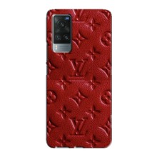 Текстурный Чехол Louis Vuitton для Виво Х60 Про – Красный ЛВ