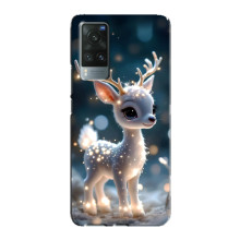 Яркий чехол для Vivo X60 Pro с Зимними Оленятами – Блистающий оленёнок