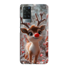 Яркий чехол для Vivo X60 Pro с Зимними Оленятами