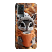 Друкований чохол 'Звірята з кавою' для Vivo X60 Pro