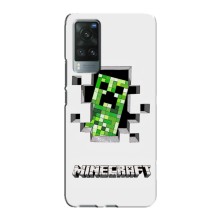Чехол Майнкрафт на Vivo X60 (AlphaPrint) Minecraft (крипер Майнкрафт)
