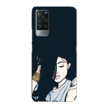 Чехол с печатью для Vivo X60 - (Мода) (AlphaPrint) (Красивая девочка)