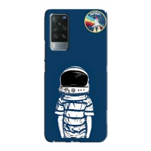 Чехол NASA для Vivo X60 (AlphaPrint) (Мальчик в шлеме)