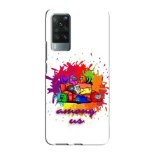 Чехол Амонг Ас для Vivo X60 (AlphaPrint) (Яркий АмонгАс)