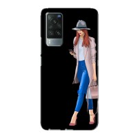 Чехол с картинкой Модные Девчонки Vivo X60 (Девушка со смартфоном)