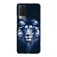 Чехол со Львом для Vivo X60 (VPrint) (Синий Лев)