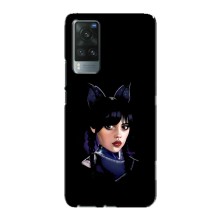 Чехлы Венсдей на Vivo X60 Уэнсдей (AlphaPrint) (серьезная Уэнздей)