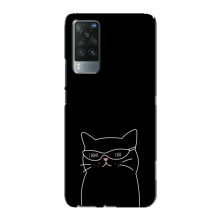 Чехол с рисунком кот на Vivo X60 (Равнодушный кот)