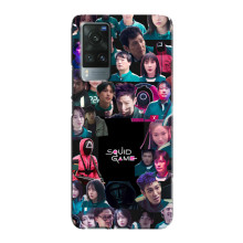 Чохол Гра в кальмара для Vivo X60 – Колаж гра кальмара